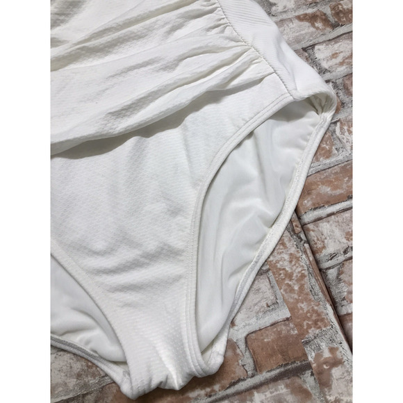 Jantzen Women's Swimsuit Sz 14 One Piece Tummy Control white Lightly Padded - Picture 5 of 9